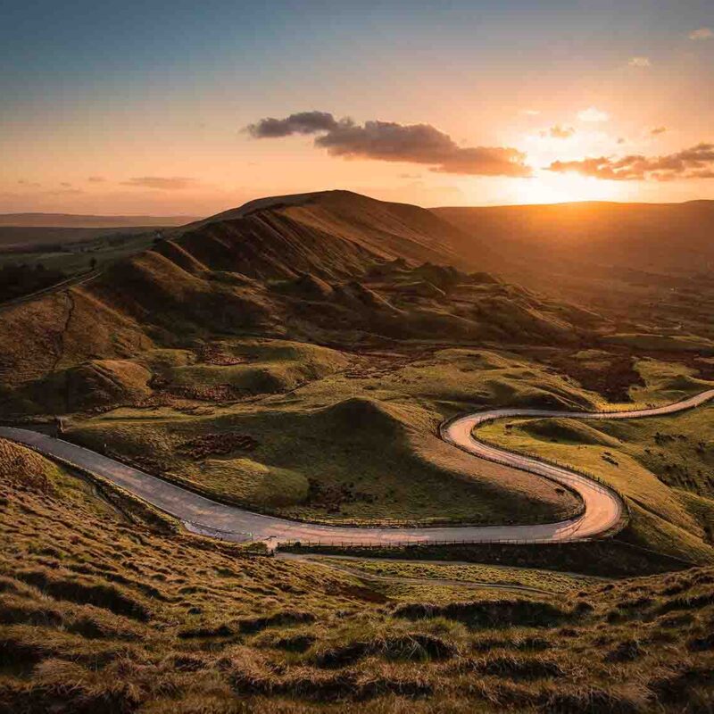 Strada verso il tramonto