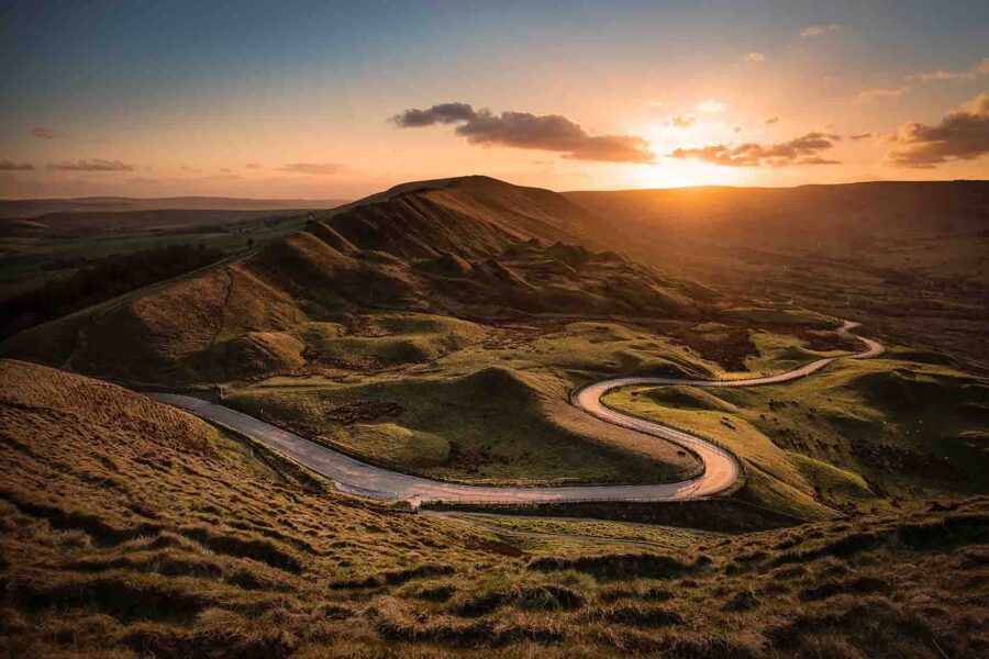 Strada verso il tramonto