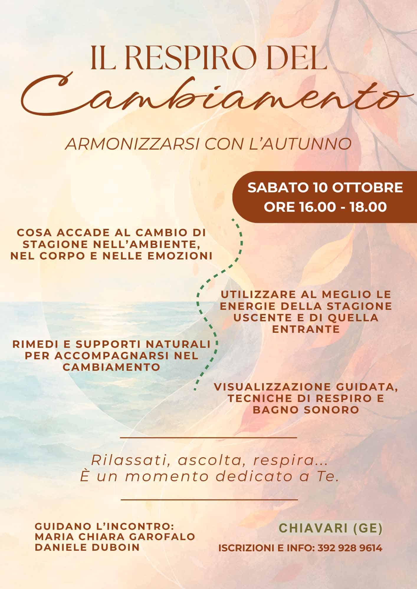Il respiro del cambiamento - Estate/Autunno 2026